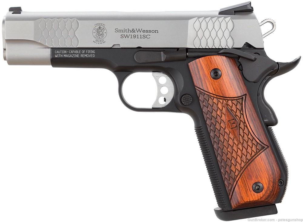 S&W 1911SC E-Series Two Tone, Round Butt, 2 Mags - Brand NEW - 108485-img-0