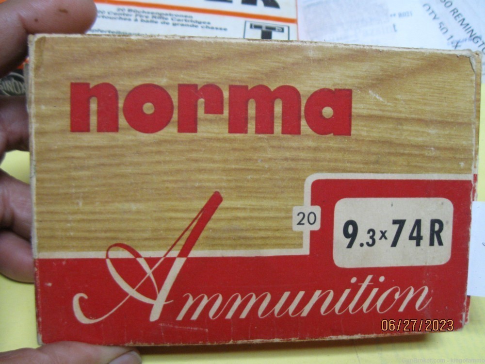 Scarce Norma Original 9.3.x74R 286 gr SP DG Ammo & 1-x  brass; more avail-img-0