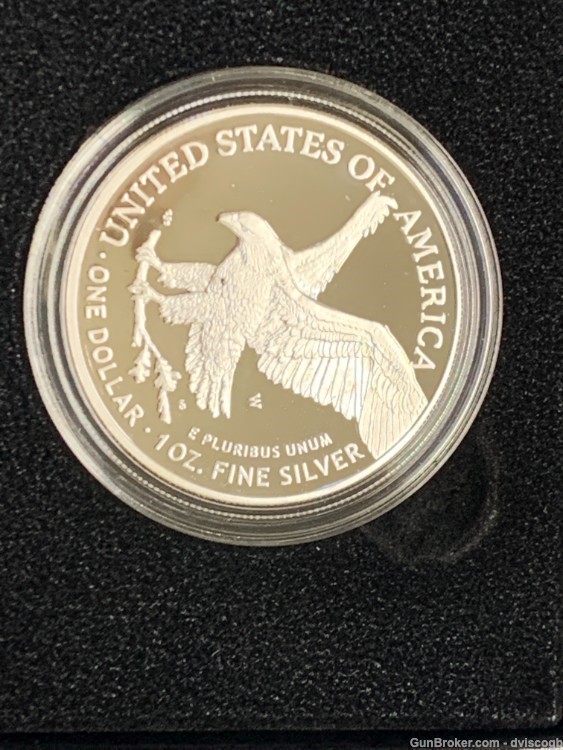 2021 American Eagle 1 ounce silver proof coin, sealed and COA-img-2