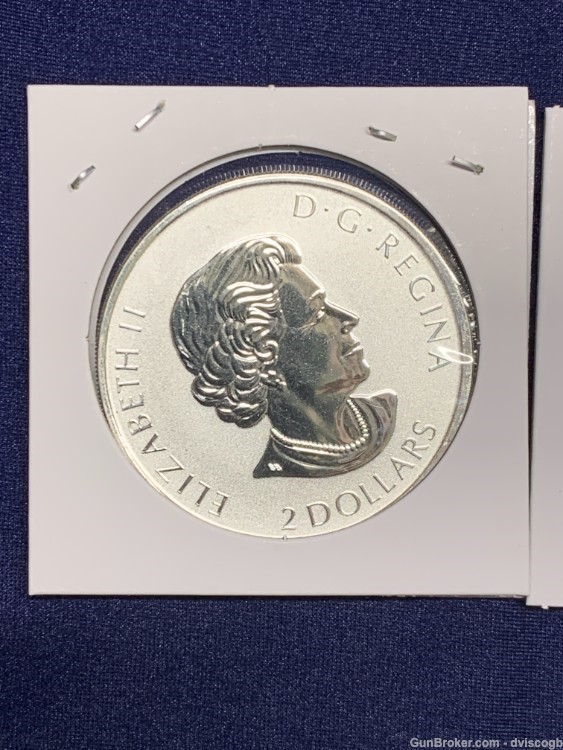 2019 Queen Elizabeth 2 Dollar coin, 3/4 fine silver - 3 piece set -img-7