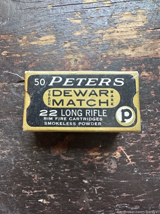 Peters Dewar Match Full and Correct Excellent .22 long rifle 22-img-0