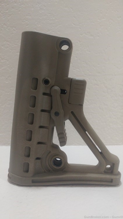 Adjustable Butt Stock AR-15 FDE Guntec Commercial or Mil-Spec-img-0