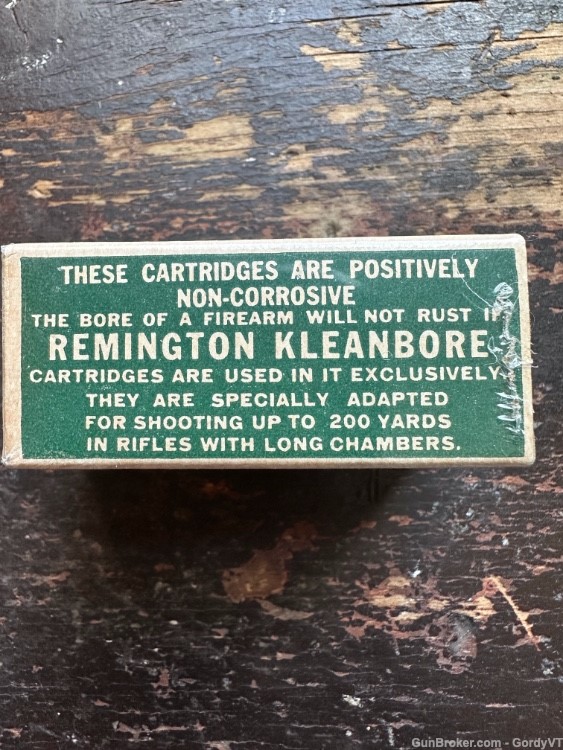 Vintage Remington box of .22 long rifle full complete for Model 12-img-1