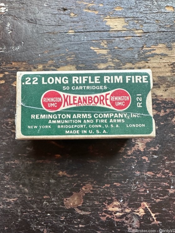 Vintage Remington box of .22 long rifle full complete for Model 12-img-0