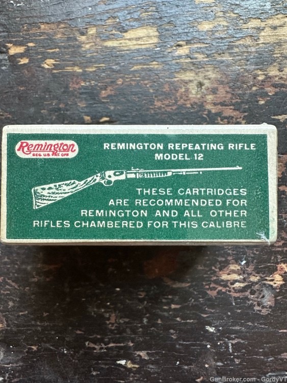 Vintage Remington box of .22 long rifle full complete for Model 12-img-2