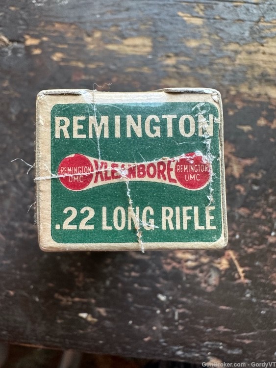 Vintage Remington box of .22 long rifle full complete for Model 12-img-3