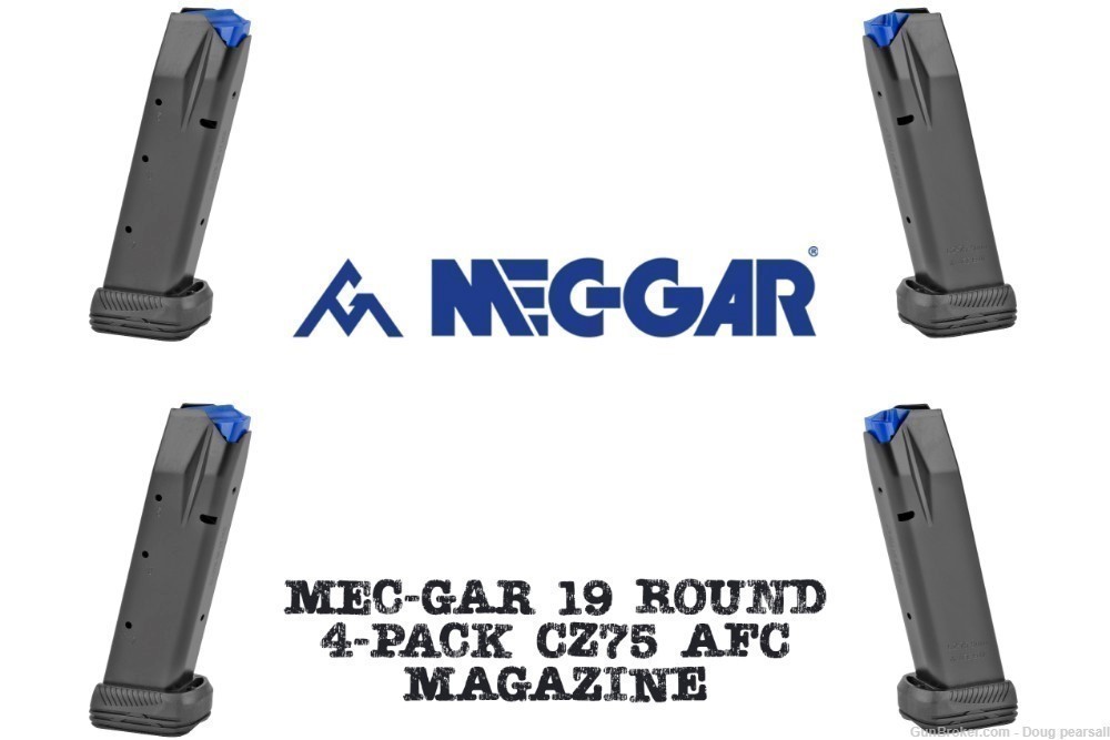 Mec-gar Mag Cz75 9mm 19rd Dps AFC Mecgar Magazine 4 Pack-img-0