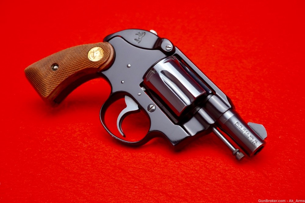 RARE 1968 Colt Agent Lightweight 2" Blue .38Spl *FACTORY SHROUDED HAMMER*-img-4