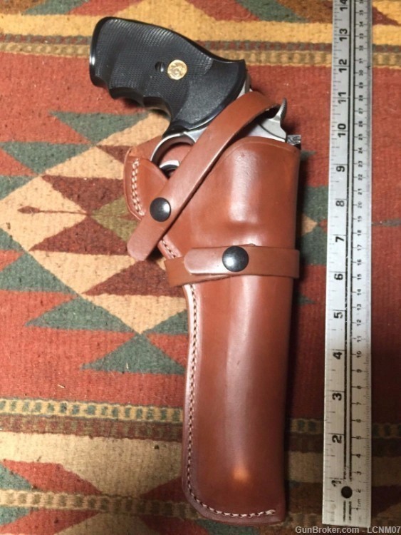 Leather Field Holster FITS S&W 586 686 66 19 Colt Python Ruger GP100 6"-img-0