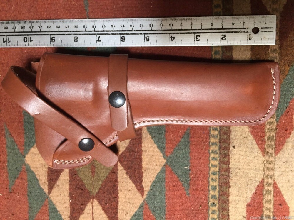 Leather Field Holster FITS S&W 586 686 66 19 Colt Python Ruger GP100 6"-img-3