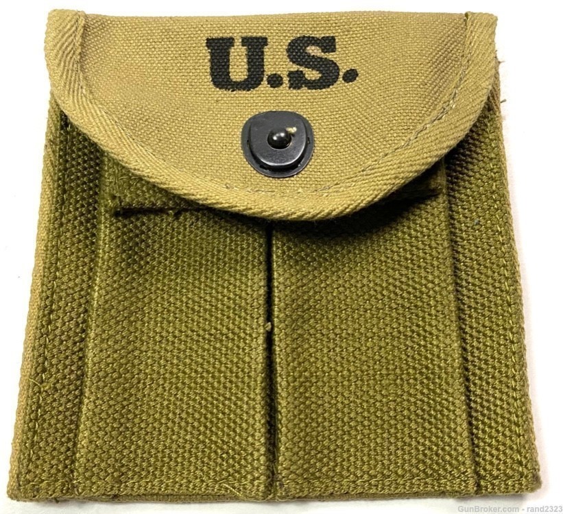 WWII US M1 CARBINE RIFLE 15RD AMMO POUCH-KHAKI-img-0