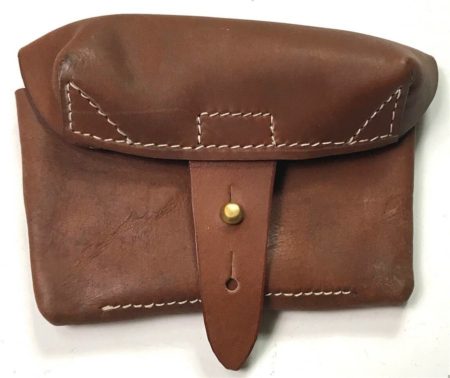 WWII SOVIET RUSSIA RUSSIAN SVT-40 RIFLE LEATHER AMMO POUCH-img-0