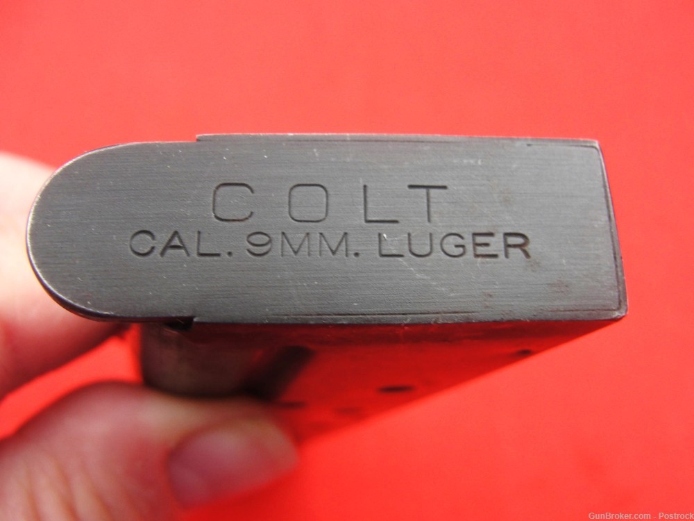 Colt 1911 Government 9 mm Luger post war early blued factory magazine-img-4