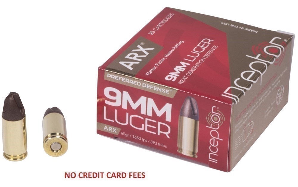 25RDS of 9MM INCEPTOR ARX ADVANCED PERSONAL DEFENSE AMMUNITION-img-0