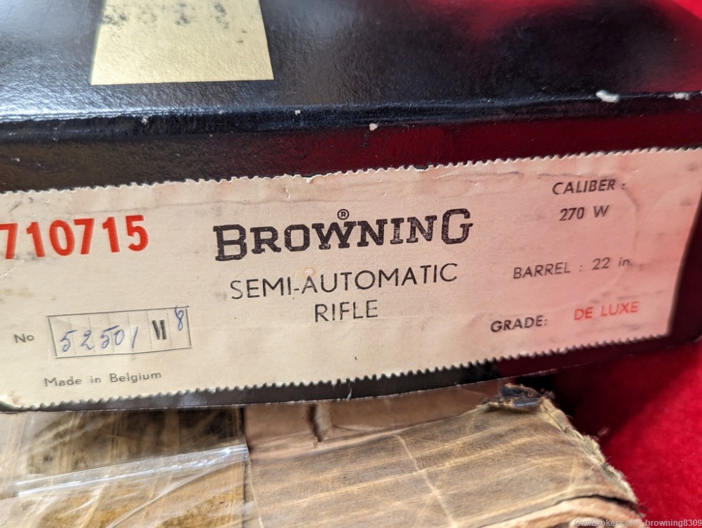 Browning Bar Deluxe Grade II .270 Win Semi-Automatic Rifle-img-1