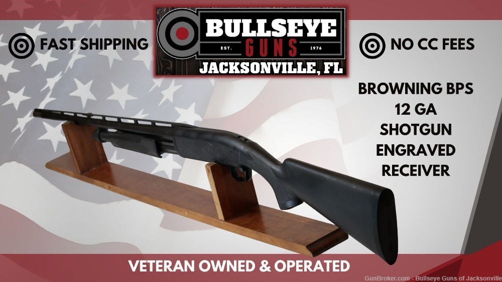 Browning BPS Field Pump-Action Shotgun 12ga Engraved Receiver -img-1