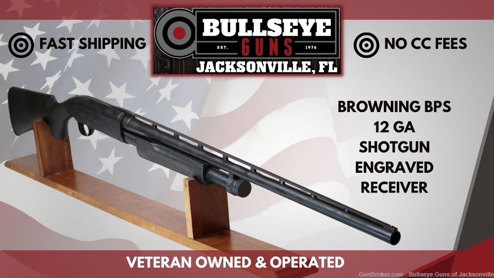 Browning BPS Field Pump-Action Shotgun 12ga Engraved Receiver -img-0
