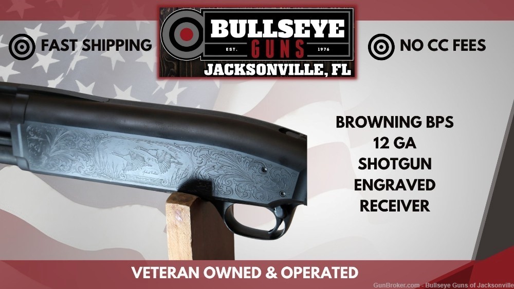 Browning BPS Field Pump-Action Shotgun 12ga Engraved Receiver -img-4