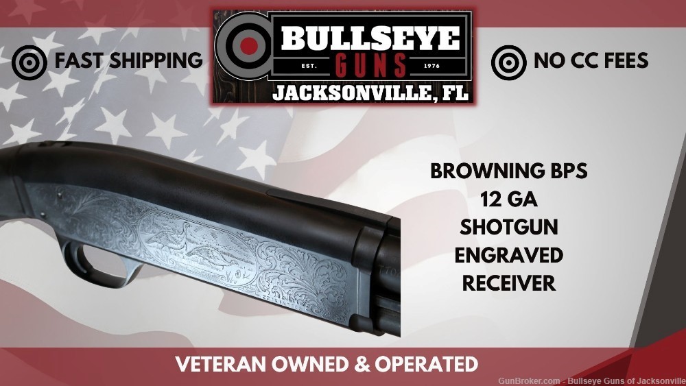 Browning BPS Field Pump-Action Shotgun 12ga Engraved Receiver -img-3