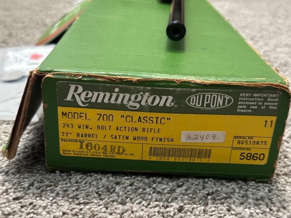 Remington 700 Classic 243 win rare NIB 22” brl 1983 limited mint -img-17