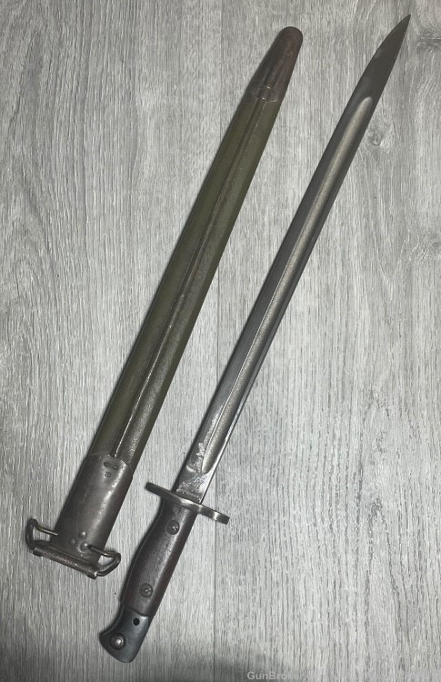 WW2 British Admiralty S294 Contract 1907 Bayonet with Scabbard WSC-img-0