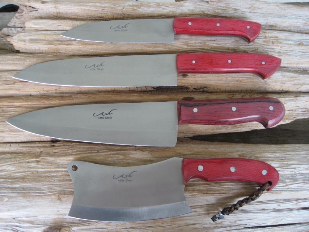 ASH Custom Handmade Chef Knife Set w/ Clever  #209B-img-0