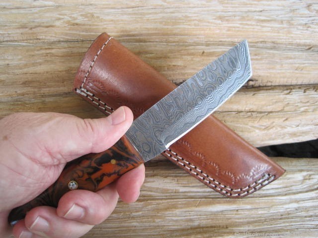 Damascus Handmade Hunting/Skinning Knife  #253-img-2