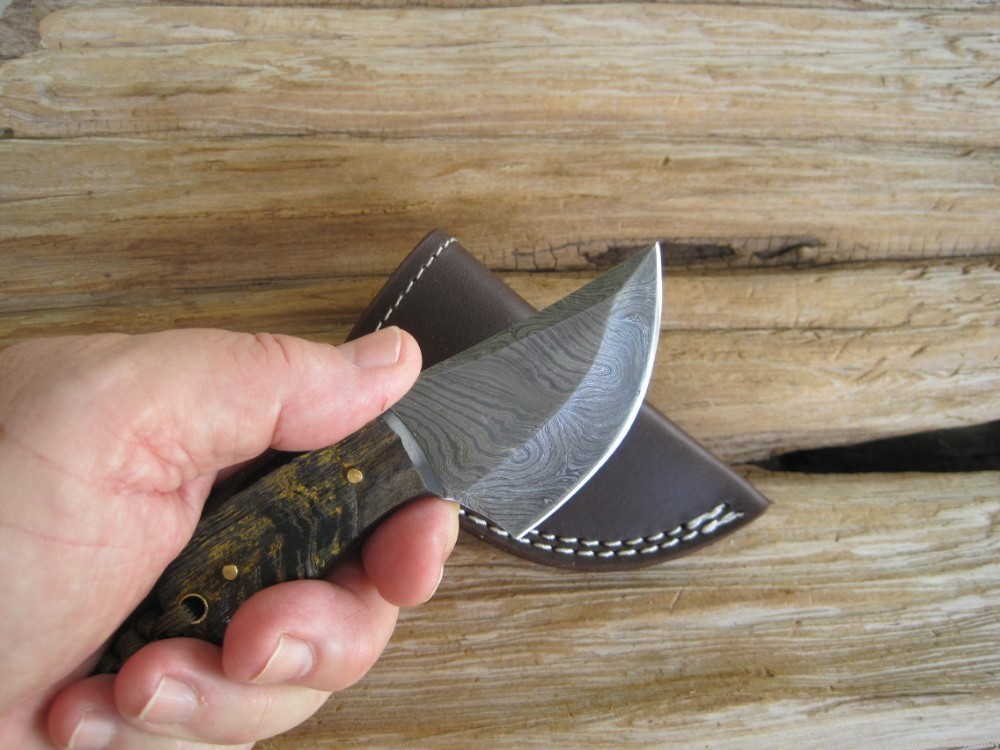 Damascus Handmade Skinning Knife  #250A & 250B-img-6