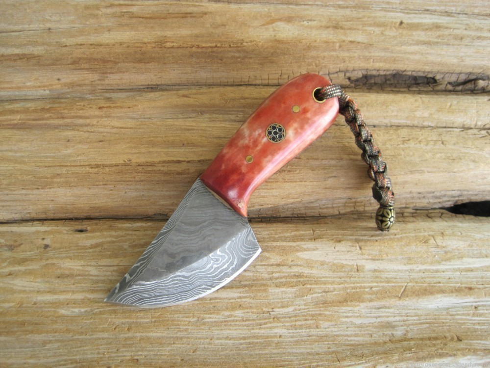 Damascus Handmade Skinning Knife  #250A & 250B-img-1