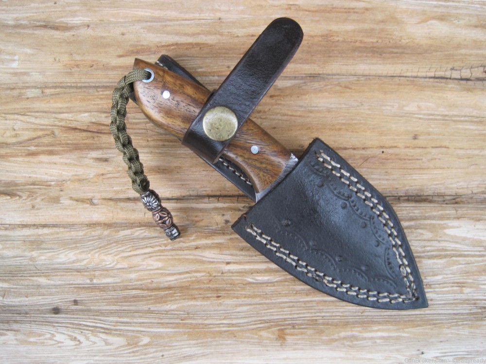 Damascus Handmade Guthook Hunting/Skinning Knife #199A & 199B-img-7