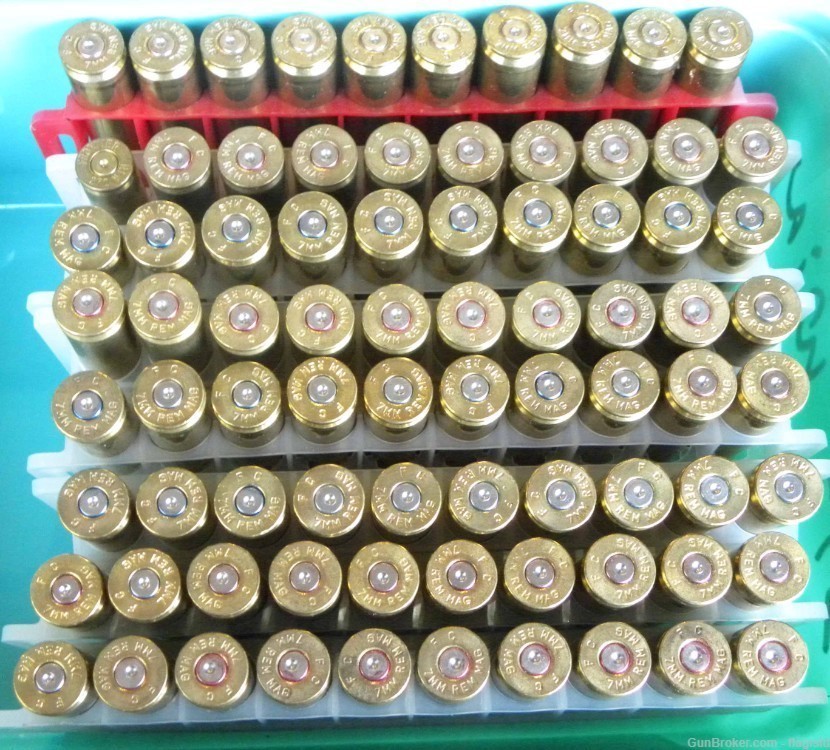 80 Rds Federal 7MM Rem Mag Remington Magnum Brass Once-Fired + More-img-0