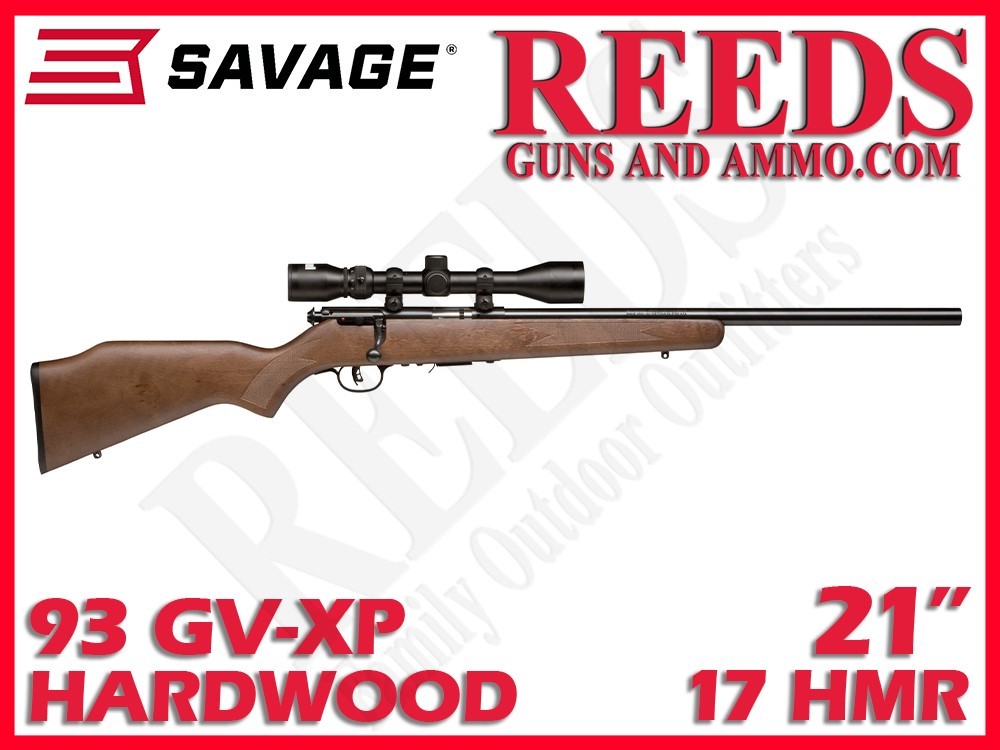 Savage 93R17 GVXP Scoped Combo Hardwood 17 HMR 21in 96222-img-0