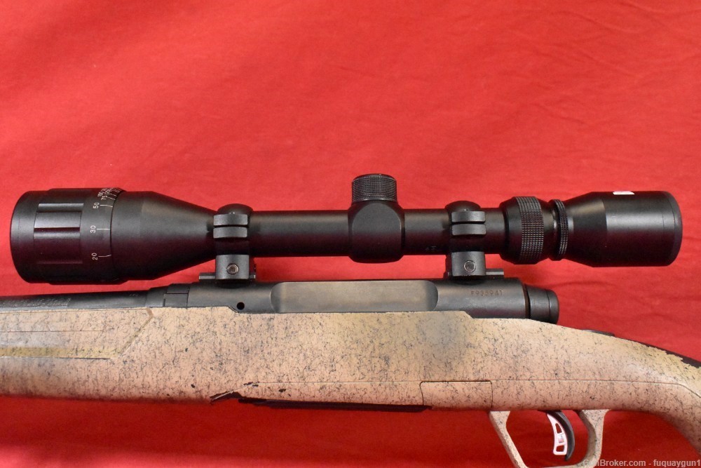 Savage Axis XP 308 Win Bushnell 4-12x40 Scope 22" 4RD Tan Black Axis-img-14