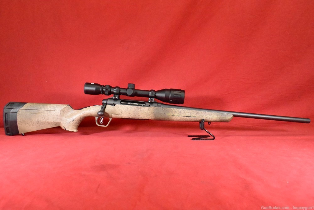 Savage Axis XP 308 Win Bushnell 4-12x40 Scope 22" 4RD Tan Black Axis-img-2