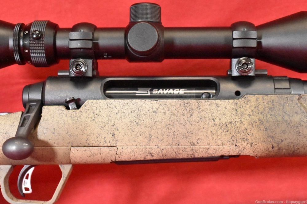 Savage Axis XP 308 Win Bushnell 4-12x40 Scope 22" 4RD Tan Black Axis-img-9