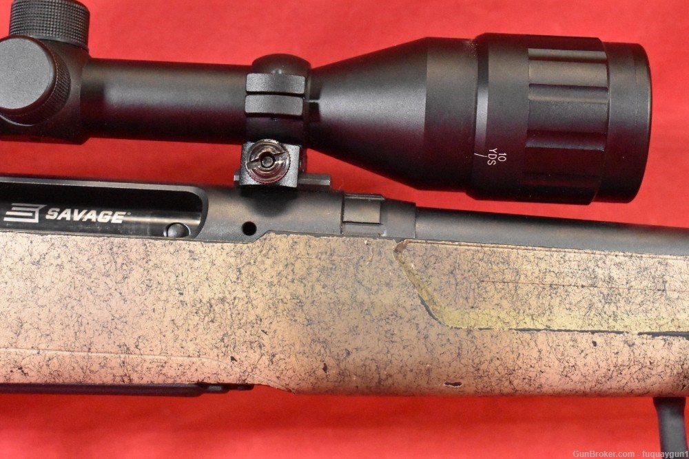 Savage Axis XP 308 Win Bushnell 4-12x40 Scope 22" 4RD Tan Black Axis-img-7