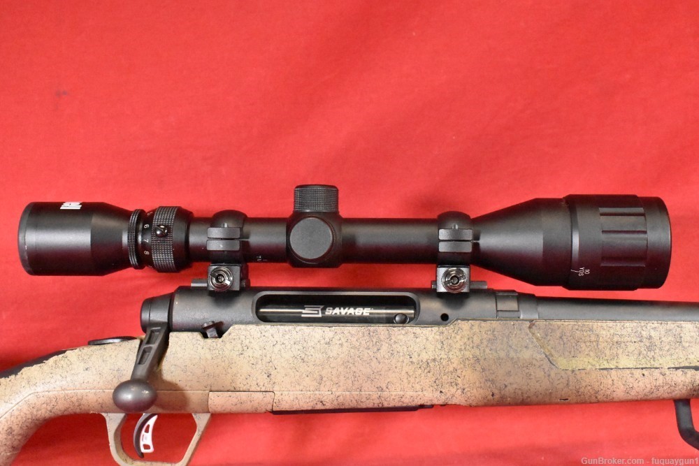 Savage Axis XP 308 Win Bushnell 4-12x40 Scope 22" 4RD Tan Black Axis-img-8