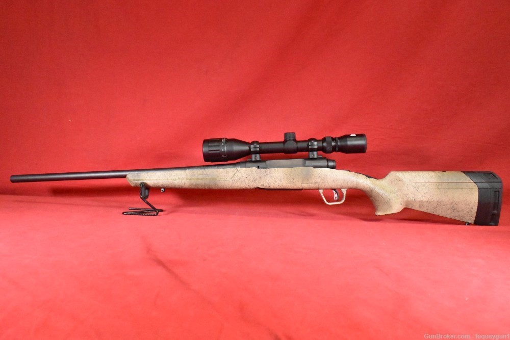 Savage Axis XP 308 Win Bushnell 4-12x40 Scope 22" 4RD Tan Black Axis-img-1