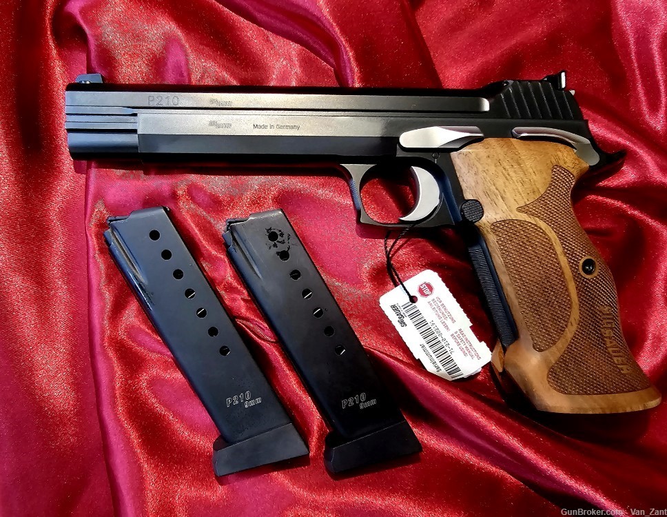 Very Rare Sig Sauer P210 Super Target 6in 9mm German Mastershop P210 6" 9mm-img-3