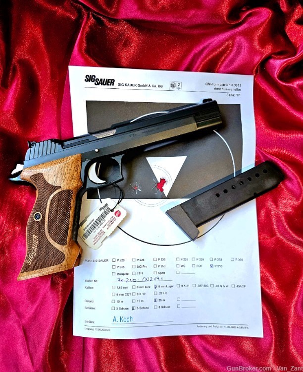 Very Rare Sig Sauer P210 Super Target 6in 9mm German Mastershop P210 6" 9mm-img-0