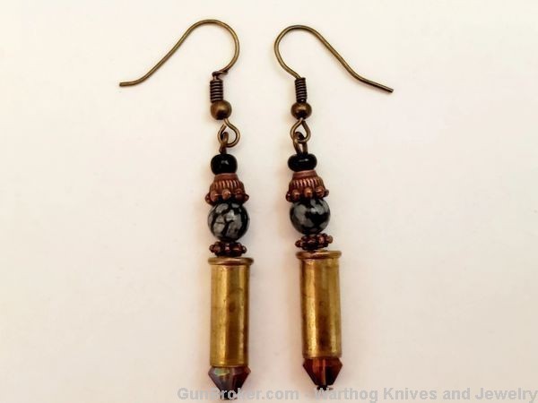 *Bullets,Crystals & Bling Earrings.4 Pair.Handmade.1 of a Kind.E5*REDUCED*-img-3