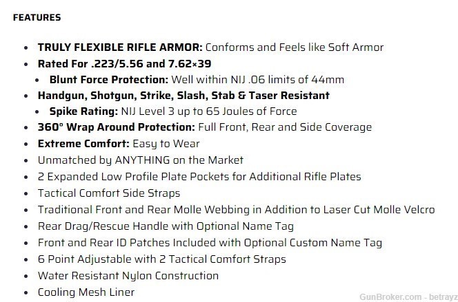  Safe Life Tactical FRAS - Rifle Body Armor w/ Side Armor - XL - Level III-img-6