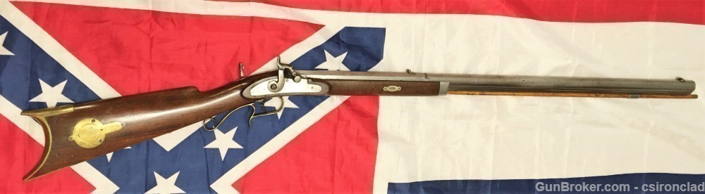 Hawken Style Plains Rifle, half stock silvered heavy barrel-img-7