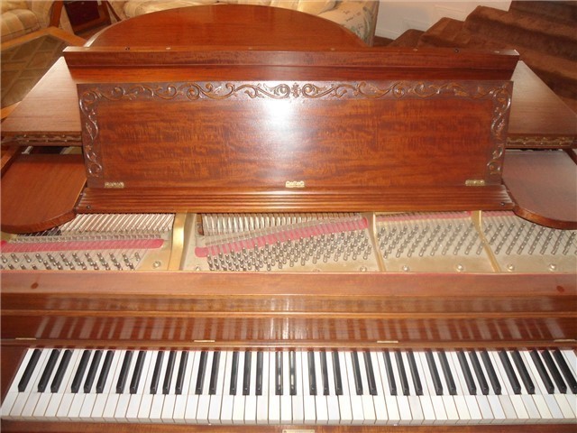 1903  Pease Full Grand Piano  w/disc player-img-2