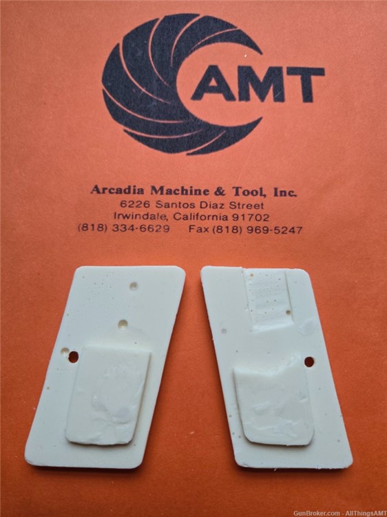 AMT/iAi Small Frame Backup grips-smooth ivory faux wood (22LR, .380, 9mm)-img-2