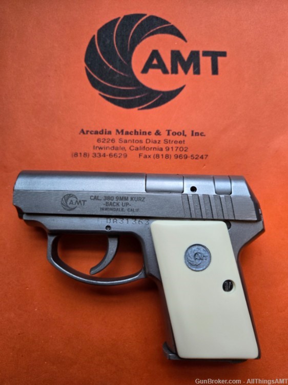 AMT/iAi/OMC Small Frame Backup grips smooth ivory (22LR, .380, 9mm Kurz) - -img-7