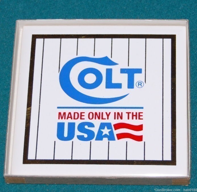 Colt Firearms 1989 Made Only In The USA Coaster Stan Newman-img-0