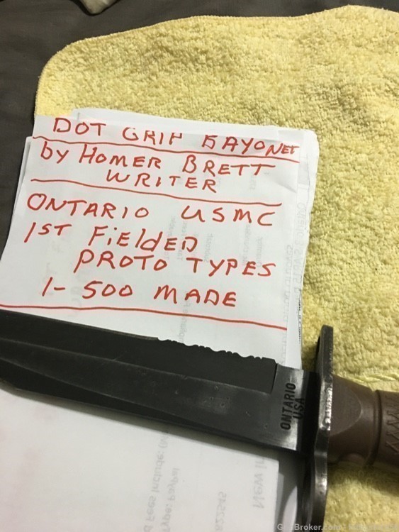 USMC Ontario 1st Fielded Prototype only 500 made. Very rare Bayonet -img-3