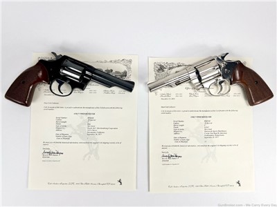PAIR OF RARE COLT VIPERS WITH BOXES & PAPERS & FACTORY LETTERS