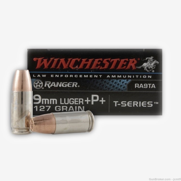 100rds Winchester Ranger™ LE Talon RA9TA 9mm Luger +P+ 127 GR JHP T-Series-img-3